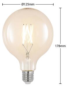 LED bulb E27 8 W 2,700 K G125 globe filament clear