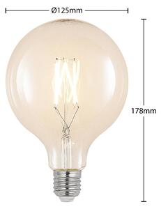 LED bulb E27 6 W 2,700 K G125 globe filament clear