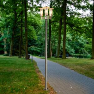 Modern 3-bulb lamp post Filko