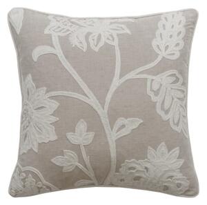 Pomegranate Ivory, Sustainable Feather, Cushion - Andrew Martin Cotton Blend & Linen Blend Embroidered & Floral