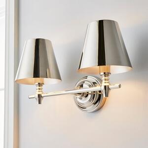 Dorma Bedford Polished Nickel 2 Light Wall Light