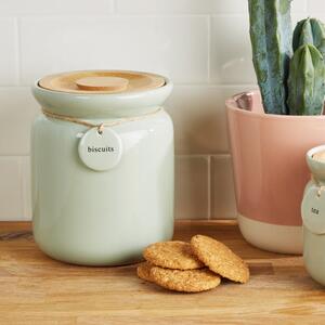 Sage Hang Tag Biscuit Canister