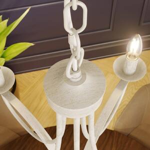 Lindby Amonja chandelier, 5-bulb, white