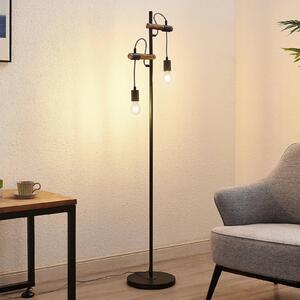 Lindby Sibillia floor lamp made of metal and wood