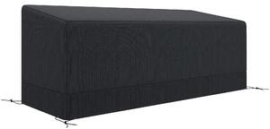 Outsunny Rectangular Patio Furniture Cover for 3 Seater Sofa Bistro Set, Water UV Resistant Protection 600D Oxford Fabric Rattan Lounge Clean Cover, 190 x 72 x 76cm, Black
