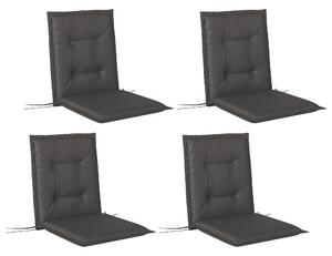 Outsunny Set of Four Padded Garden Seat Cushions - Charcoal Grey