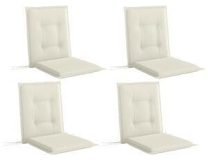 Outsunny Set of Four Padded Garden Seat Cushions - White