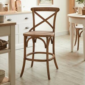 Emmie Bar Height Stool, Solid Oak