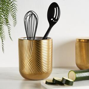 Curves Utensil Pot Gold