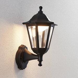 Iavo LED outdoor wall lantern in black