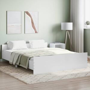 Bed Frame with Headboard and Footboard White 140x200 cm