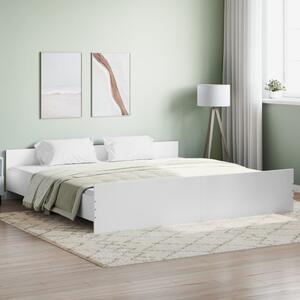 Bed Frame with Headboard with Footboard White 180x200 cm