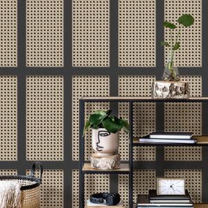 Cane Panel Panelling Wallpaper