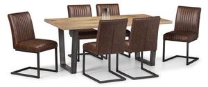 Brooklyn Rectangular Dining Table with 6 Chairs, Solid Oak