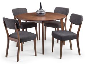 Farringdon Round Dining Table with 4 Chairs, Beech Wood