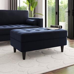 Zoe Velvet Storage Footstool