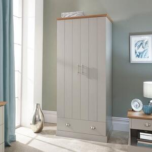 Kendal Double 1 Drawer Wardrobe, Grey