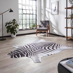 Faux Zebra Print Rug