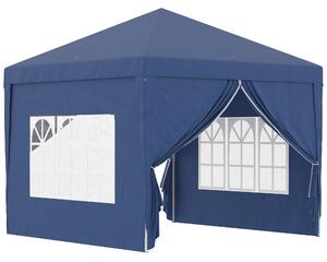 Outsunny 3 x 3m Pop Up Gazebo with Sides, Portable Water Resistant for Weddings, Camping & Outdoor Events, Blue Aosom UK