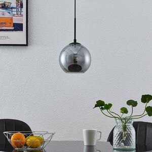 Lindby Jurian pendant light, smoked, black, 1-bulb
