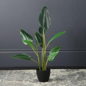 Artificial Real Touch Bird of Paradise Plant in Black Plant Pot