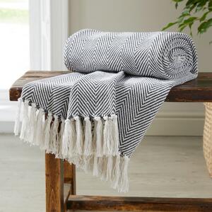 Jenson Herringbone Throw Blanket 130cm x 180cm