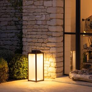Tradition LED solar lantern, corten, height 65 cm