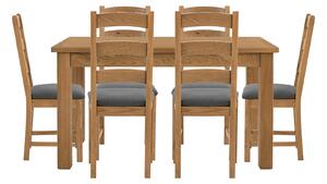 Norbury Dining Table and 6 Chairs - Oak