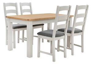Norbury Dining Table and 4 Chairs - Grey
