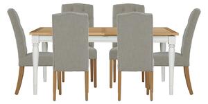 Westcott Extending Dining Table and 6 Alloway Chairs - Natural