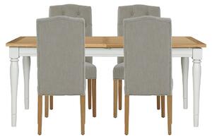 Westcott Extending Dining Table and 4 Alloway Chairs - Natural