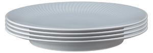 Porcelain Arc Grey Set Of 4 Dinner Plates
