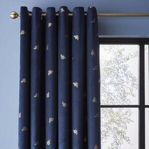 Golden Bee Eyelet Curtains