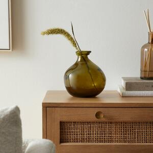 Olive Recycled Glass Vase