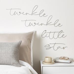 Twinkle Twinkle Metal Wire Words Wall Art