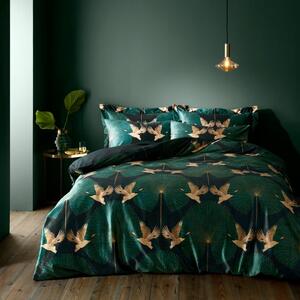 Luxe Cranes Duvet Cover and Pillowcase Set