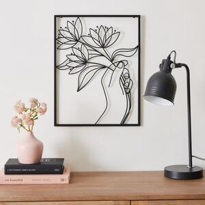 Framed Flower Bunch Wire Wall Art