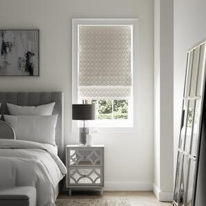 Chenille Ogee Cream Roman Blind