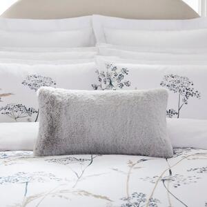Dorma Purity Faux Fur Grey Boudoir Cushion
