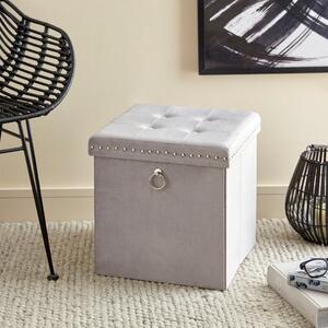 Velvet Cube Ottoman