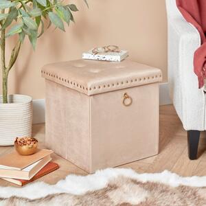 Velvet Cube Ottoman