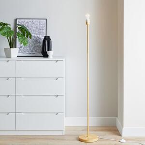 Luna Wood Effect Floor Lamp Base