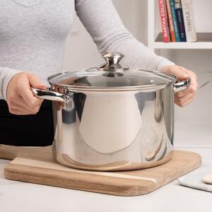 Stainless Steel Stockpot with Glass Lid, 24cm