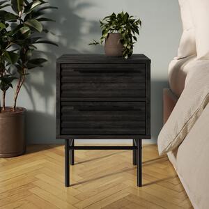 Bryant 2 Drawer Bedside Table Black