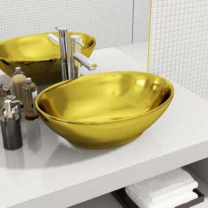 Wash Basin 40x33x13.5 cm Ceramic Gold