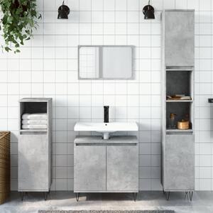 Peoria Wooden 3 Piece Bathroom Furniture Set In Concrete Grey