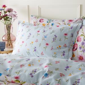 Foxley Ditsy Floral 100% Brushed Cotton Oxford Pillowcase Pink