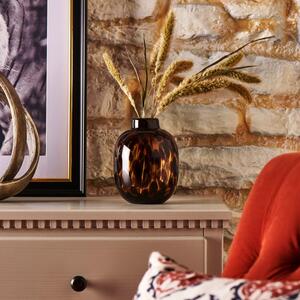 Luxe Travel Tortoiseshell Glass Vase