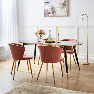 Kendall Dining Chair, Velvet Pink