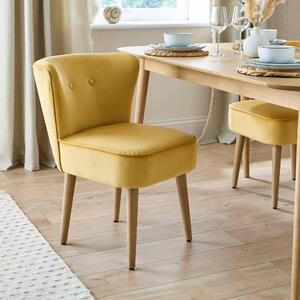 Eliza Dining Chair, Velvet Old Gold